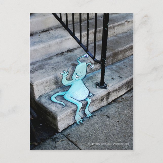 Cartão Postal sluggo sentado em ponto (Frente)