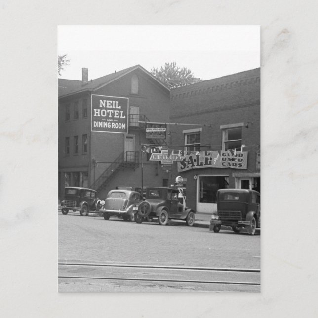 Cartão Postal Small Town Ohio, 1930 (Frente)