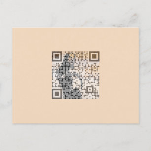 Cartão Postal Smart Orange Shades Monocromático Indie Song Qr Co