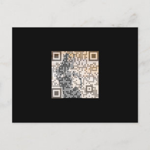 Cartão Postal Smart Orange Shades Monocromático Indie Song Qr Co
