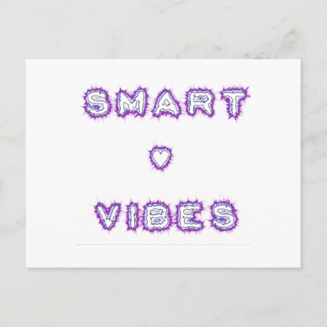 Cartão Postal Smart Vibes Cote Texto Design (Frente)