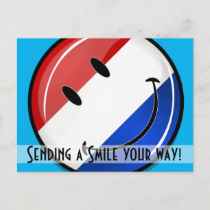 Cartão Postal Smiling Holland Netherlands Flag