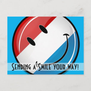 Cartão Postal Smiling Luxembourg Flag