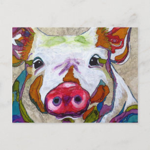 Cartão Postal Smiling Piggy