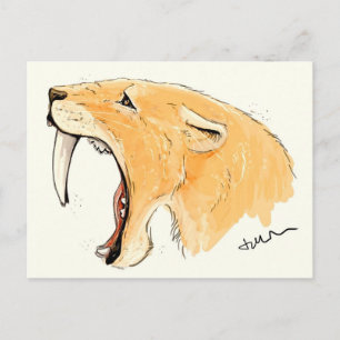 Cartão Postal Smilodon Roar