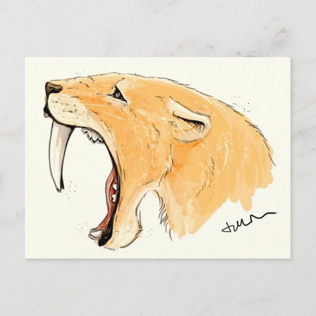 Cartão Postal Smilodon Roar (Frente)