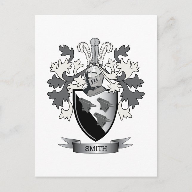 Cartão Postal Smith Family Crest Casaco de Armas (Frente)
