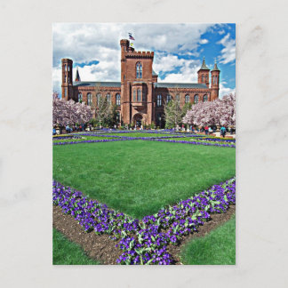 Cartão Postal Smithsonian Castle e Haupt Garden