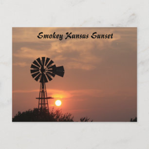 Cartão Postal Smokey Kansas Sunset