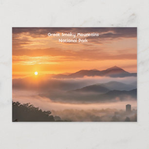 Cartão Postal Smokey Mountain, como visto de Knoxville, Tennesse