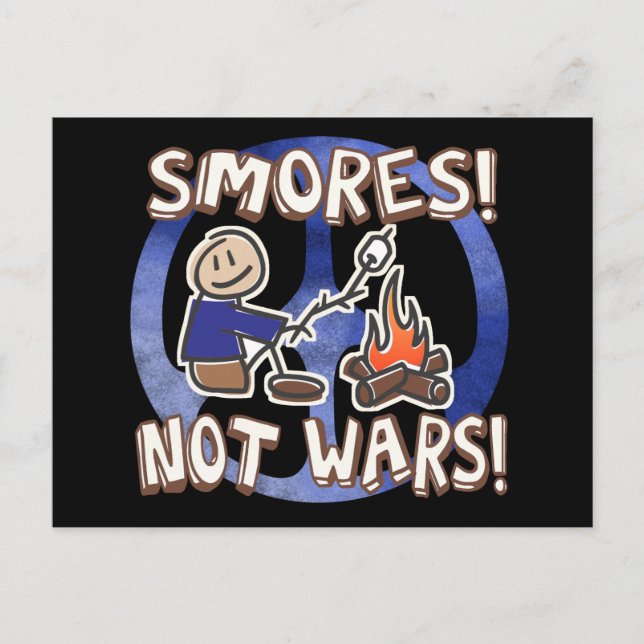 Cartão Postal S'mores Não Guerras (Frente)