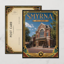 Smyrna Delaware Arte Deco Vintage Idade Dourada