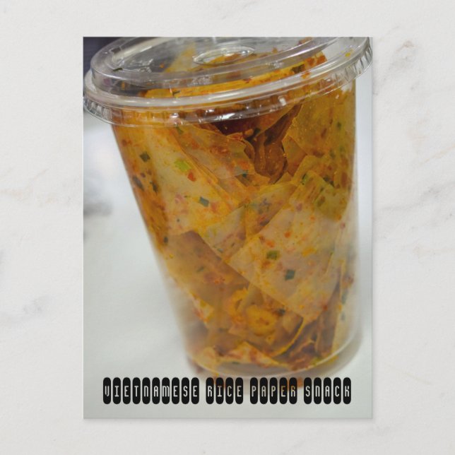 Cartão Postal Snack Vietnamita de Rice Paper (Frente)