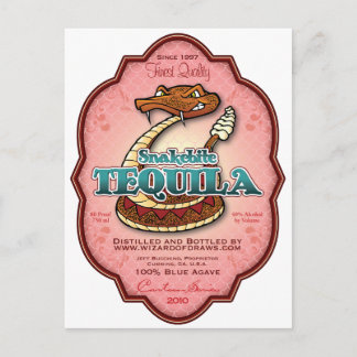 Cartão Postal Snakebite Tequila
