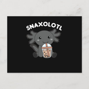 Cartão Postal Snaxolotl Axolotl Bubble Tea Amadurece Animais Doe