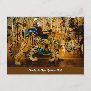 Cartão Postal Sneaky, o Tiger Spokane, WA.
