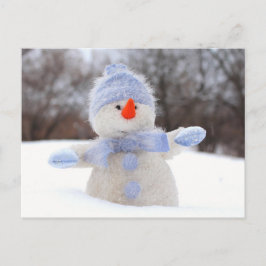Cartão Postal Sneeuwpop conheceu blauwe mudo