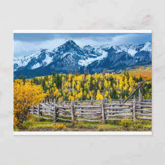 Cartão Postal Sneffels Mountain Corral no outono - Colorado