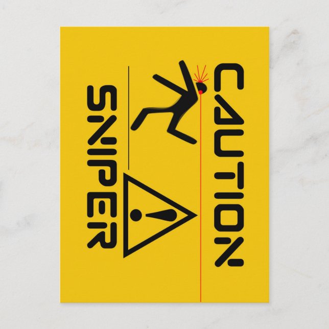 Cartão Postal Sniper Engraçado (Frente)