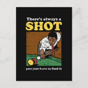 Cartão Postal Snooker de Bilhar Retro
