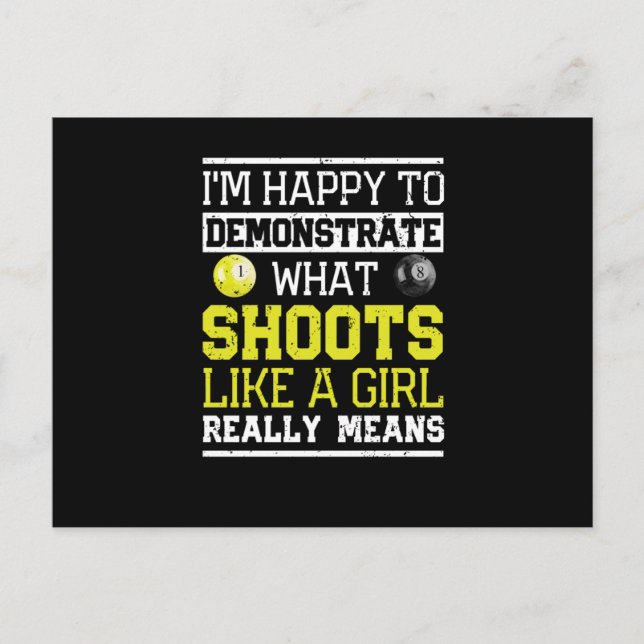 Cartão Postal Snooker engraçado, estou feliz (Frente)