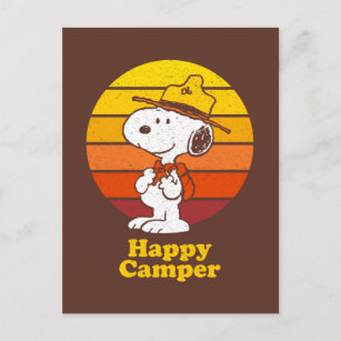 Cartão Postal Snoopy   Escoteiro de Beagle - Campo Feliz