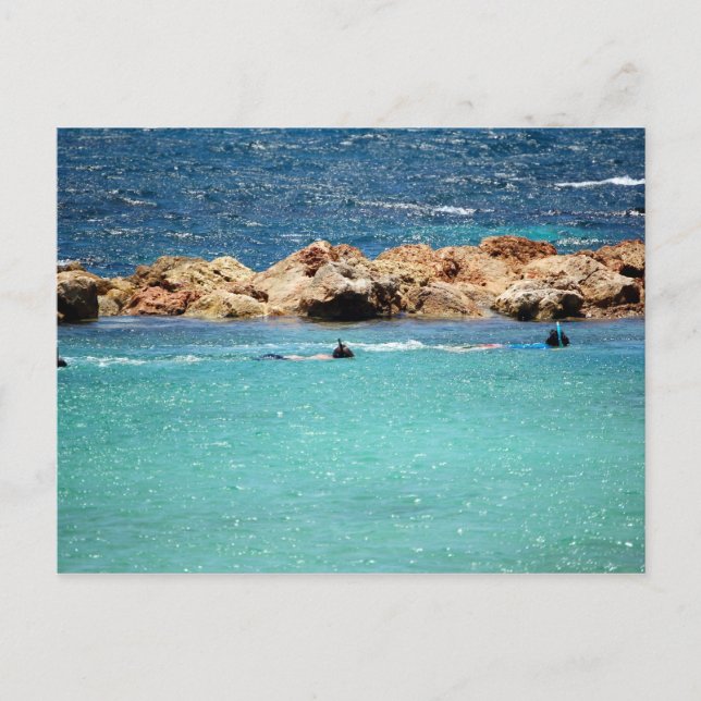 Cartão Postal snorkeling no Cartão-postal de Caribe (Frente)