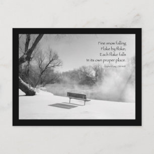 Cartão Postal Snow Bench em Silêncio
