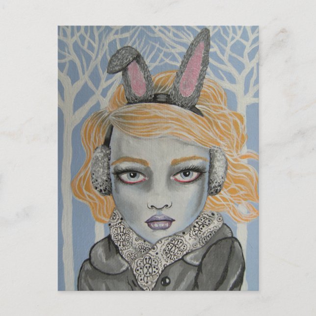 Cartão Postal Snow Bunny (Frente)