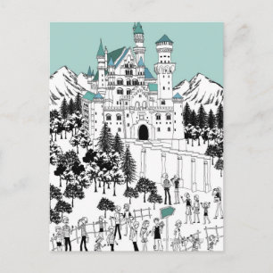 Cartão Postal Snow Covered Castle