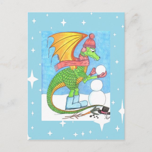 Cartão Postal Snow Dragon Postcard (Frente)