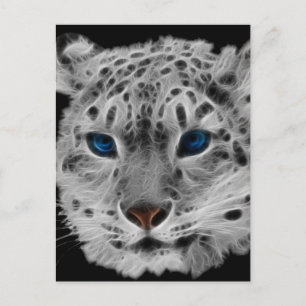 Cartão Postal Snow Lepard Fractal