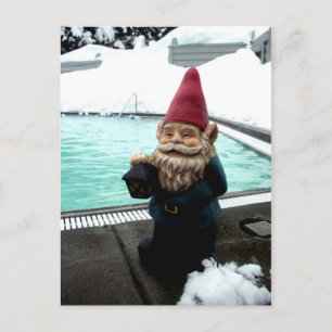 Cartão Postal Snow Pool Gnome