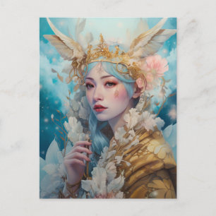 Cartão Postal Snow Queen Fantasy Art