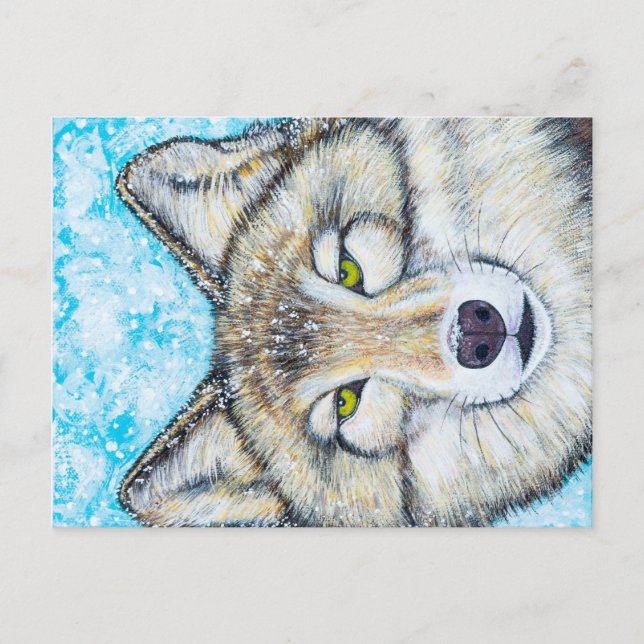 Cartão Postal Snow Wolf (Frente)