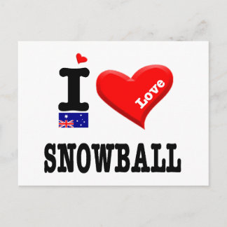 Cartão Postal SNOWBALL - I Love -