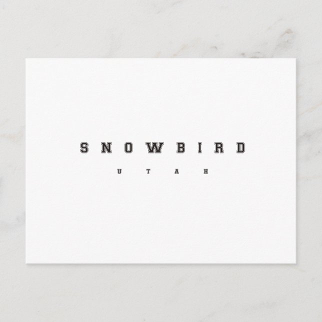 Cartão Postal Snowbird Utah (Frente)