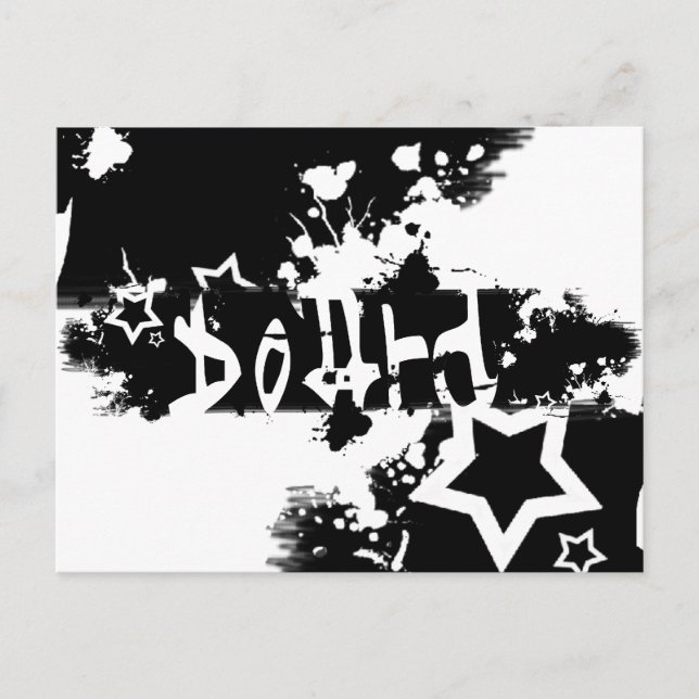 Cartão Postal snowboard : arranhado (Frente)