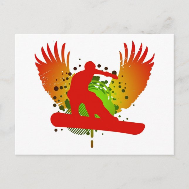 Cartão Postal snowboard : hi-fi : (Frente)