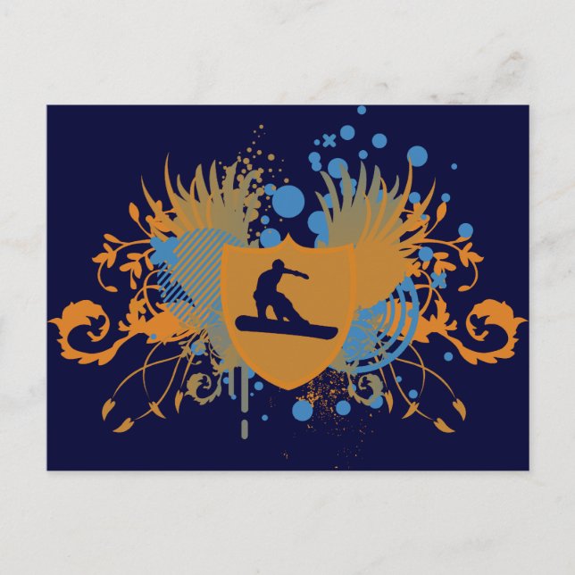 Cartão Postal snowboard : hi-fi : (Frente)