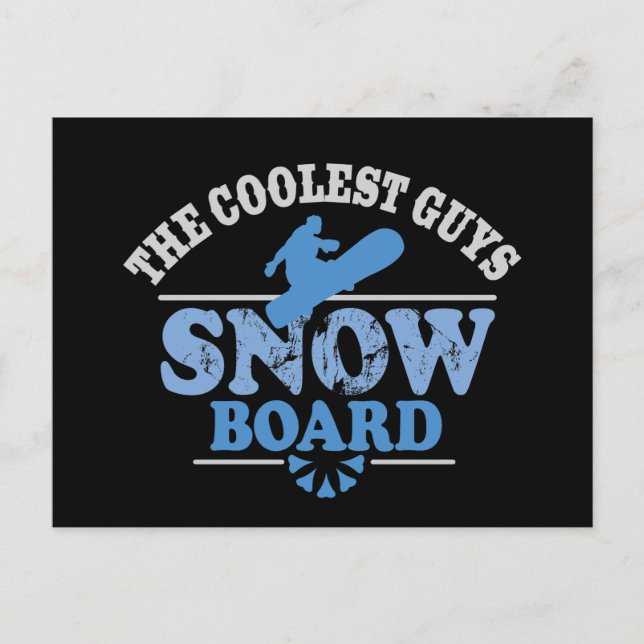 Cartão Postal Snowboard mais fixe do Cara (Frente)