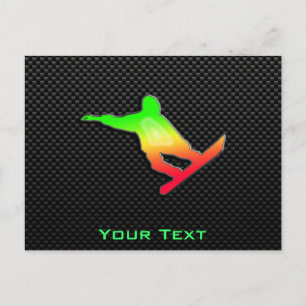 Cartão Postal Snowboard Sleek