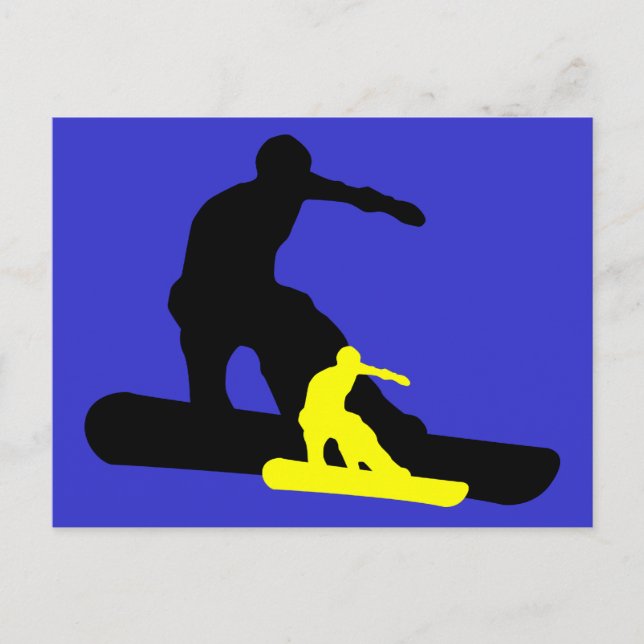 Cartão Postal snowboard : sombra (Frente)