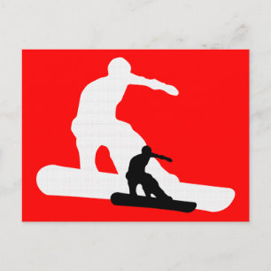 Cartão Postal snowboard : sombra