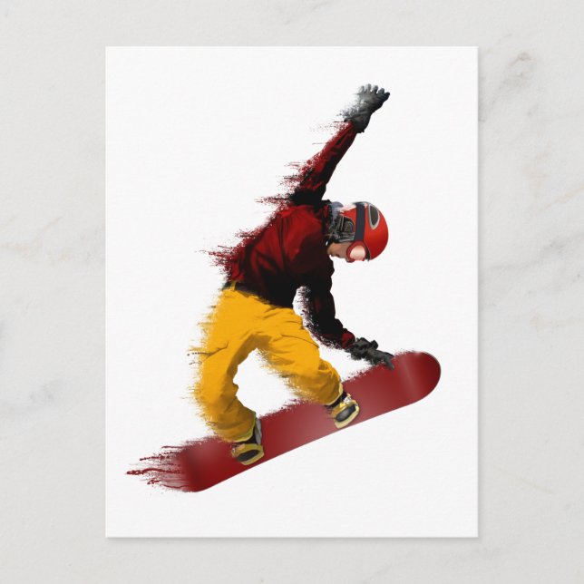 Cartão Postal Snowboarder (Frente)