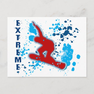 CARTÃO POSTAL SNOWBOARDING EXTREME
