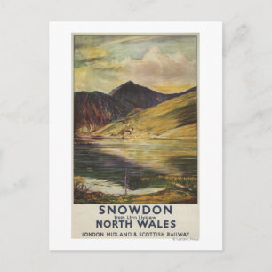 Cartão Postal Snowdon Mountain View Poster