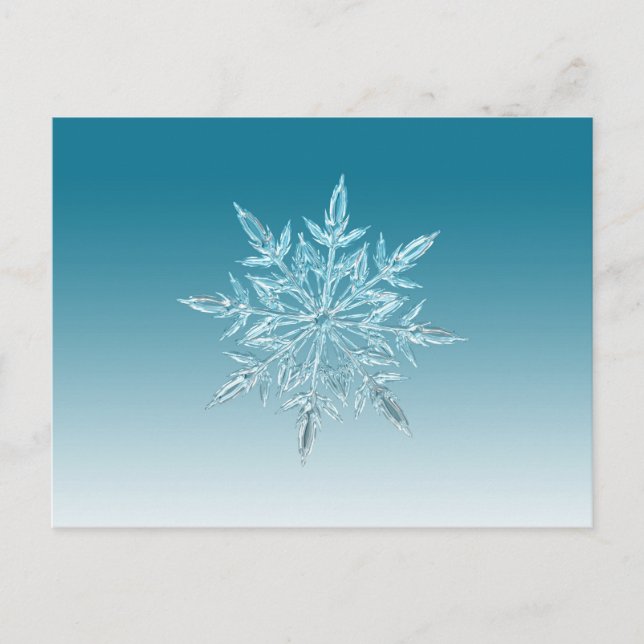 Cartão Postal Snowflake Crystal (Frente)