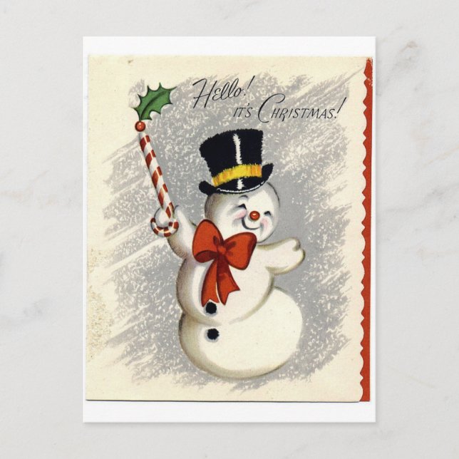 Cartão Postal Snowman (Frente)