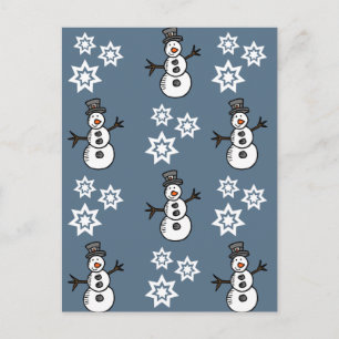 Cartão Postal Snowman